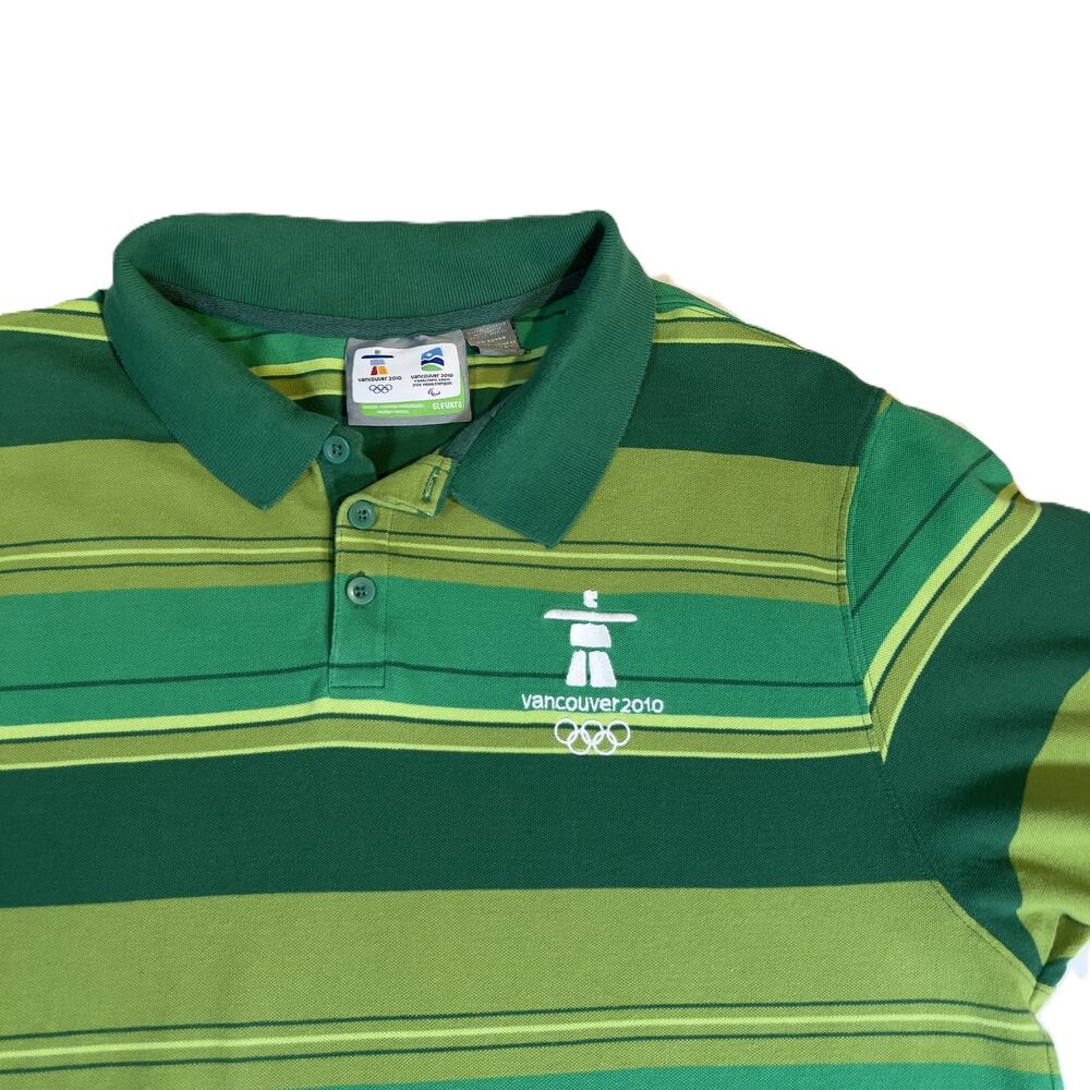 Elevate Vancouver 2010 Winter Olympics Polo Shirt Men's XL Short Sleeve Elevate